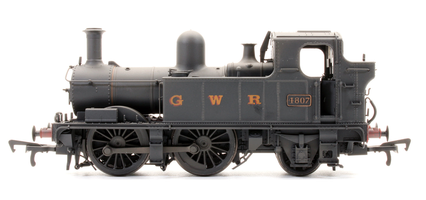 Pre-Owned Class 48XX 4807 0-4-2T GWR Wartime Black with GWR Lettering Steam Locomotive (Weathered)