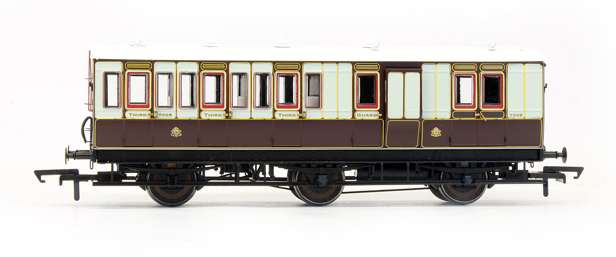 Pre-Owned 6 Wheel Brake 3rd 7005 In LNWR Livery Genesis Coach - With Working Lighting