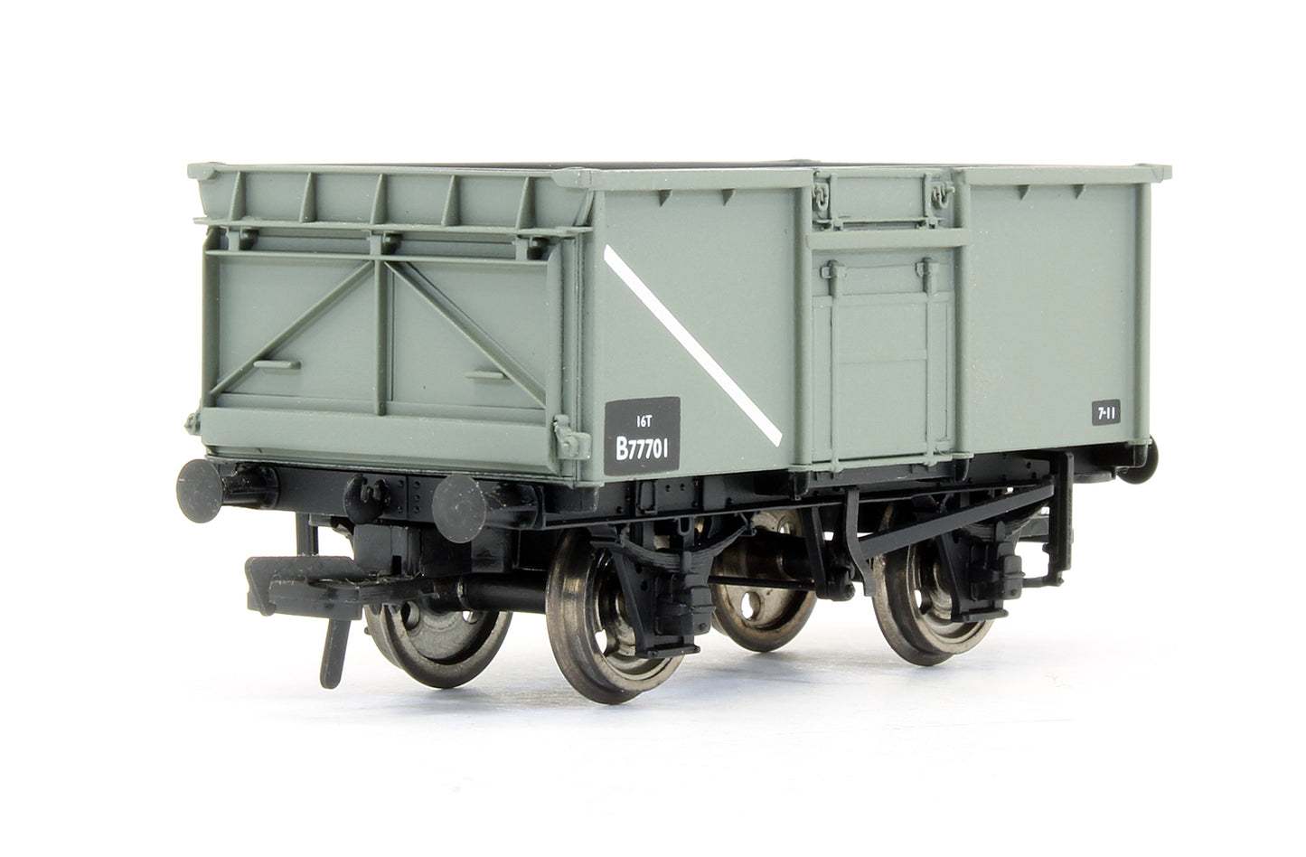 Pre-Owned 37-225A 16 Ton Steel Mineral Wagon BR Grey With Top Flap Doors 'B77701'