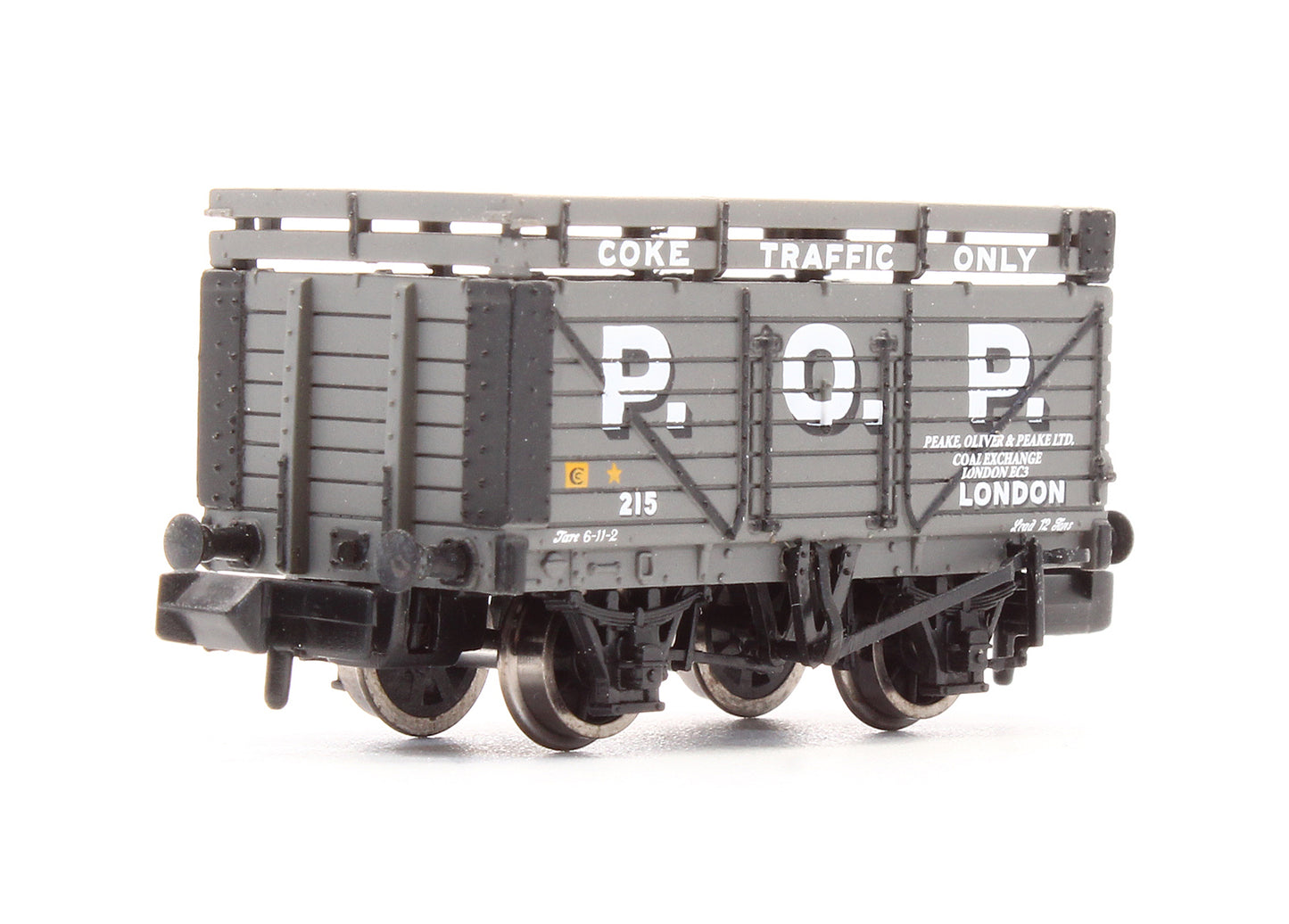 Pre-Owned 377-175A 'P.O.P.' 7 Plank Wagon With Coke Rails No.215