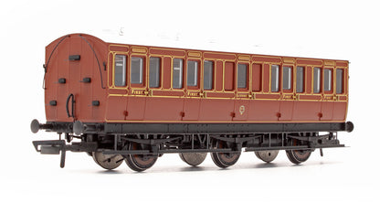 Pre-Owned H4-6F-1601 6 Wheel 1st Coach '572' In LBSCR Umber