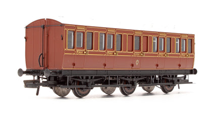 Pre-Owned H4-6F-1601 6 Wheel 1st Coach '572' In LBSCR Umber
