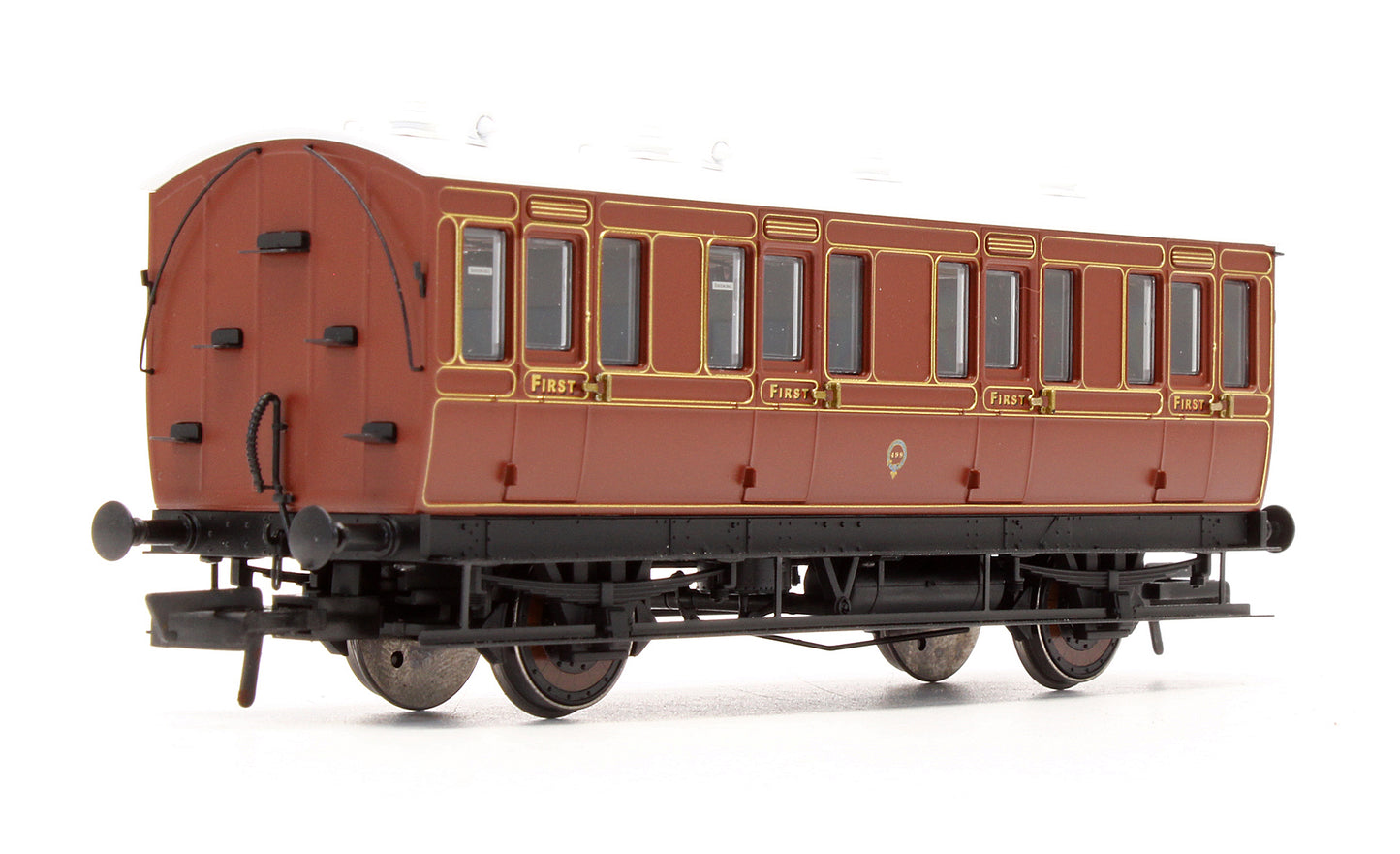 Pre-Owned H4-4F-1601 4 Wheel 1st Coach '499' In LBSCR Umber