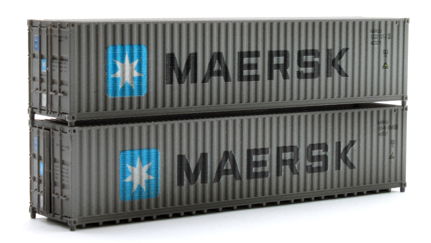 40 FT Container Maersk MRKU 014156 9 & 022317 9 - Weathered