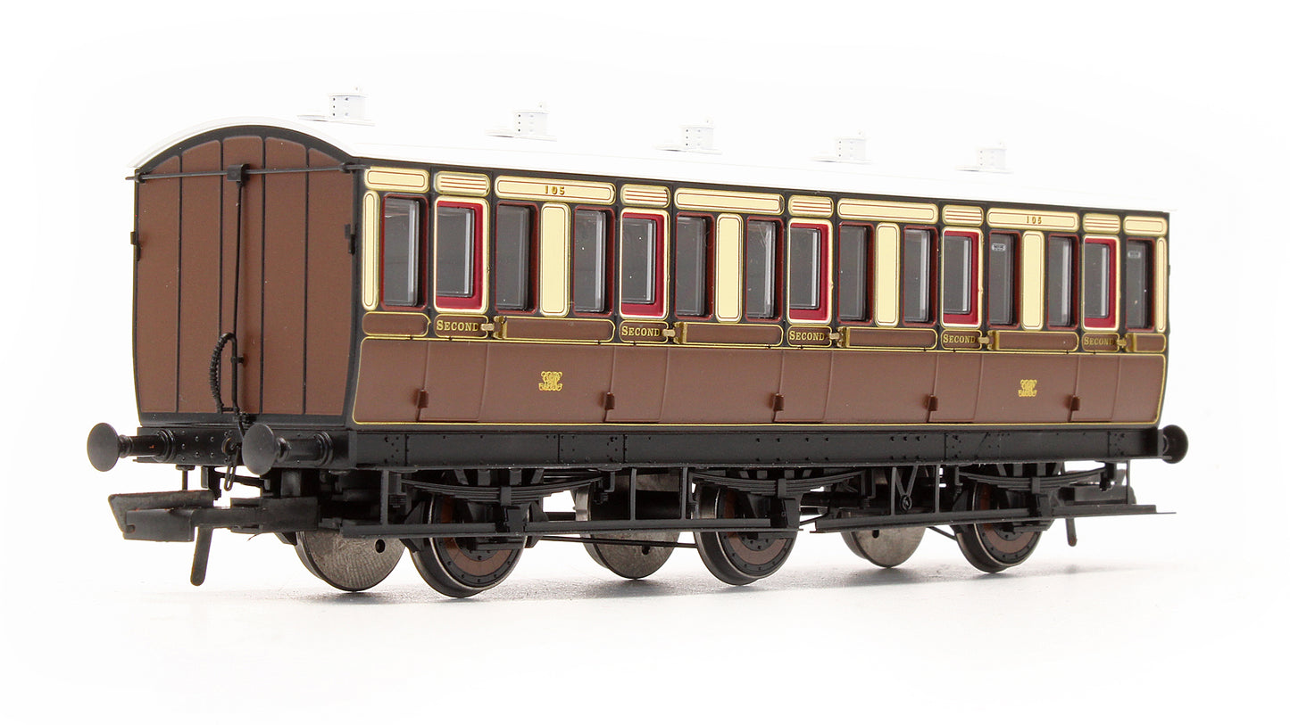 Pre-Owned H4-6S-101 6 Wheel 2nd '105' In GWR Chocolate & Cream