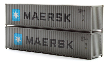 40 FT Container Maersk MRKU 014156 9 & 022317 9 - Weathered