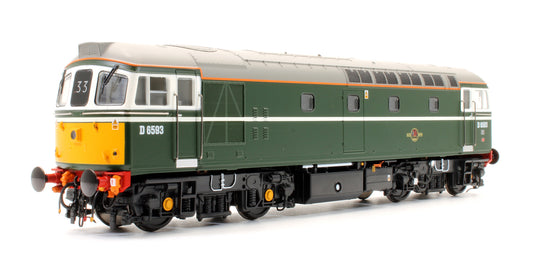 Pre-Owned Class 33/2 D6593 BR Green (orange cantrail line/headlight) Diesel Locomotive