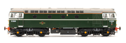 Pre-Owned Class 33/2 D6593 BR Green (orange cantrail line/headlight) Diesel Locomotive