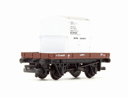 Pre-Owned 1 Plank Wagon BR 'B450027' With Container 'AFU 16320 B'