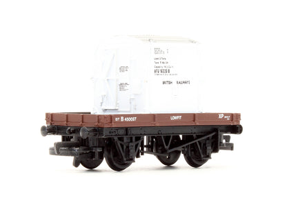Pre-Owned 1 Plank Wagon BR 'B450027' With Container 'AFU 16320 B'