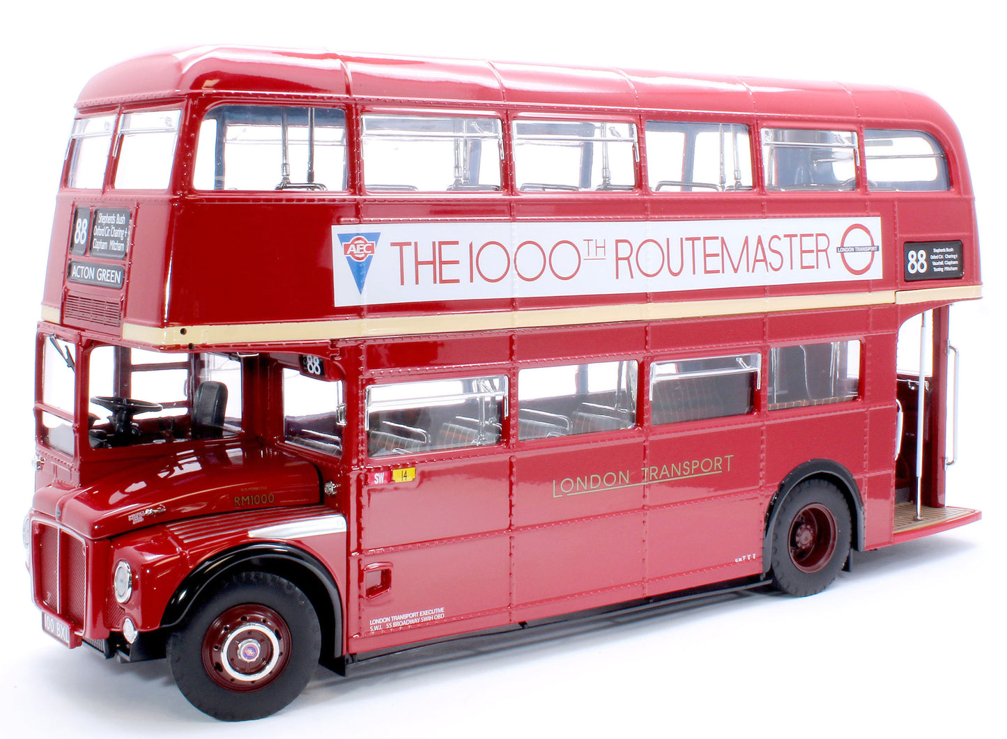 H2943 Routemaster Bus RM1000 100 BXL Red (Limited Edition 1000pcs)