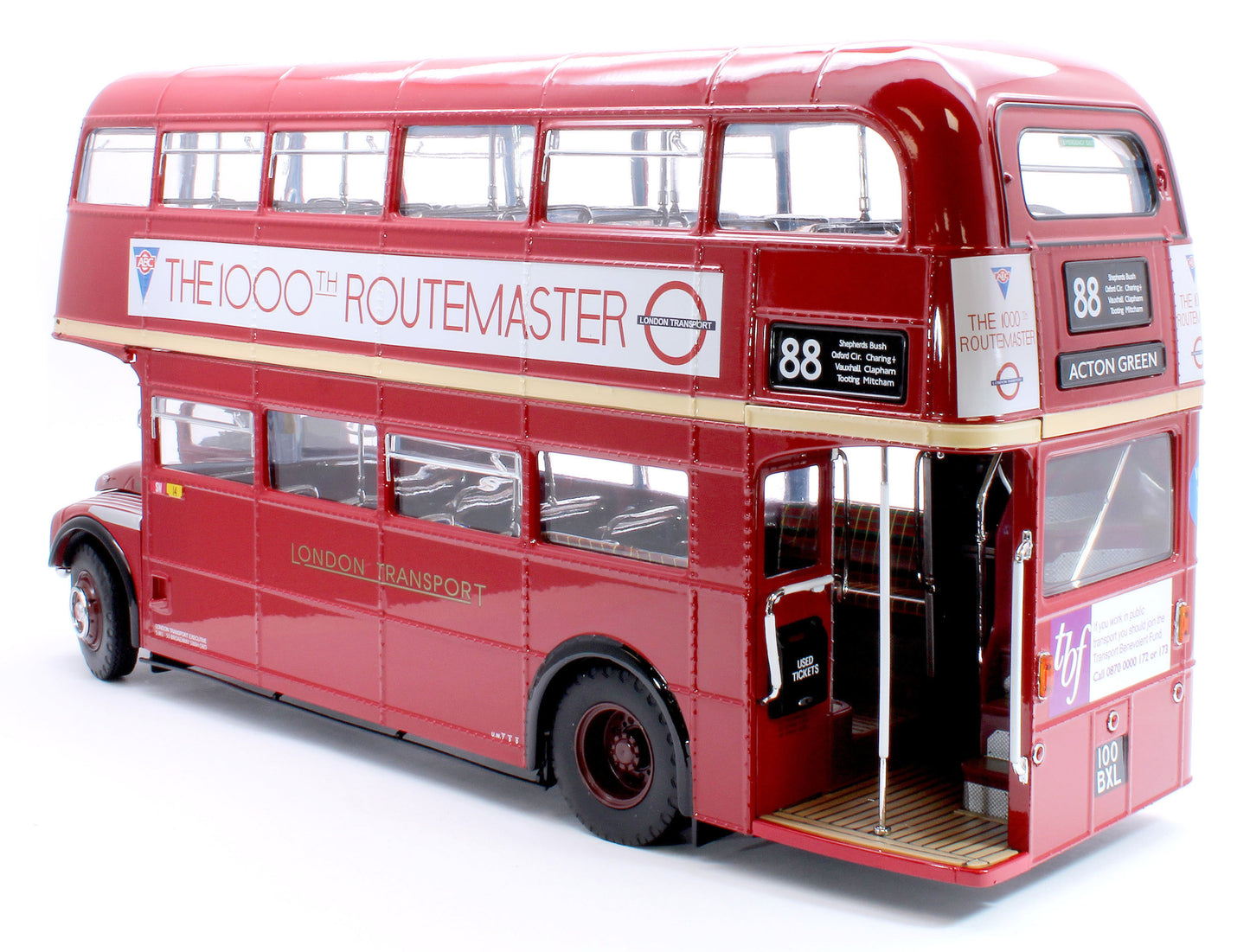 H2943 Routemaster Bus RM1000 100 BXL Red (Limited Edition 1000pcs)