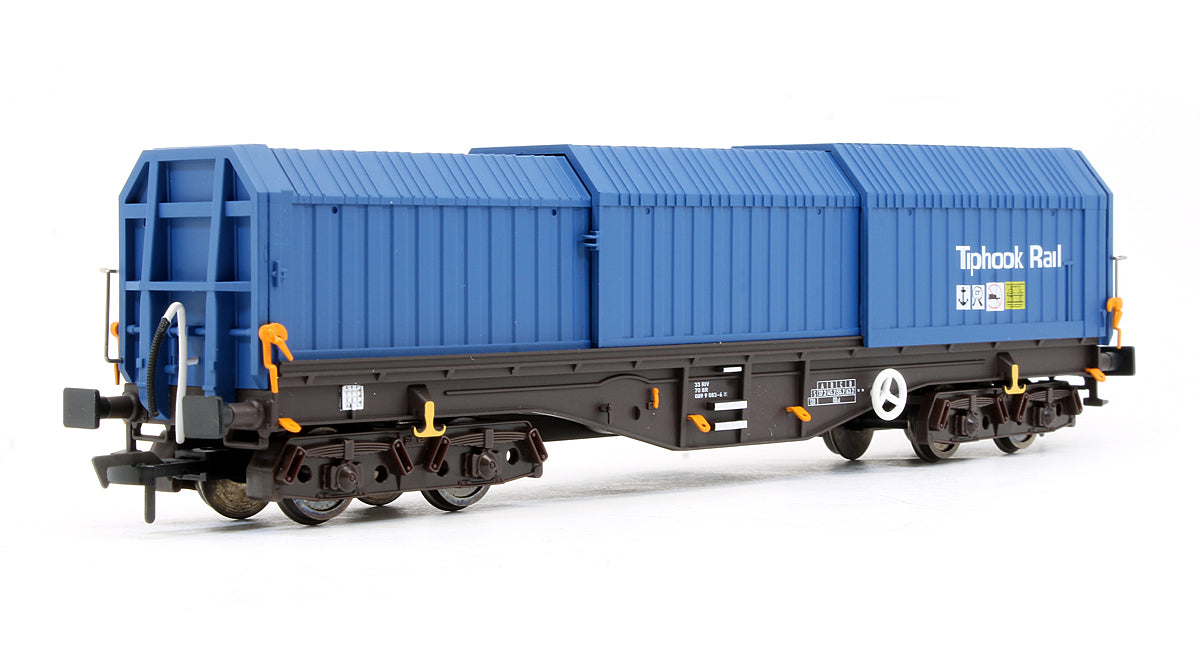 Pre-Owned Telescopic Hood Wagon Tiphook Rail Blue #33 70 0899 083-6