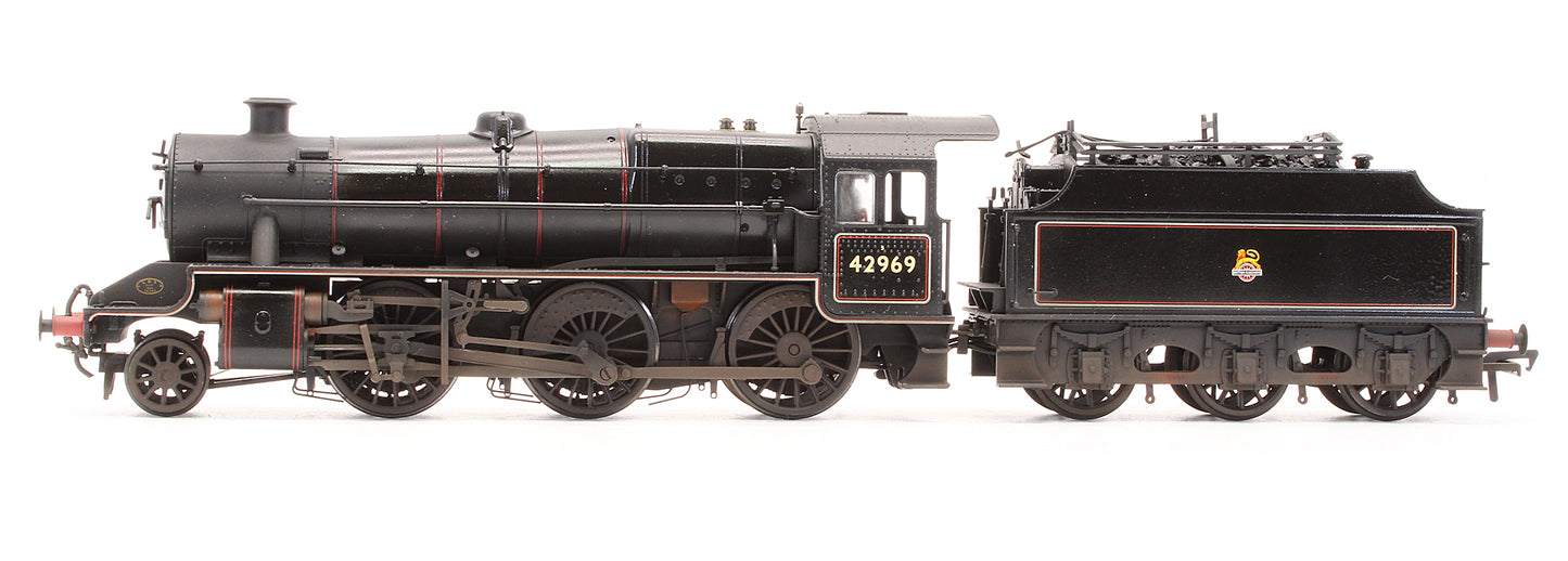 Pre-Owned 31-691 Stanier Mogul 42969 BR Lined Black Early Emblem Steam Locomotive - Custom Weathered DCC Fitted