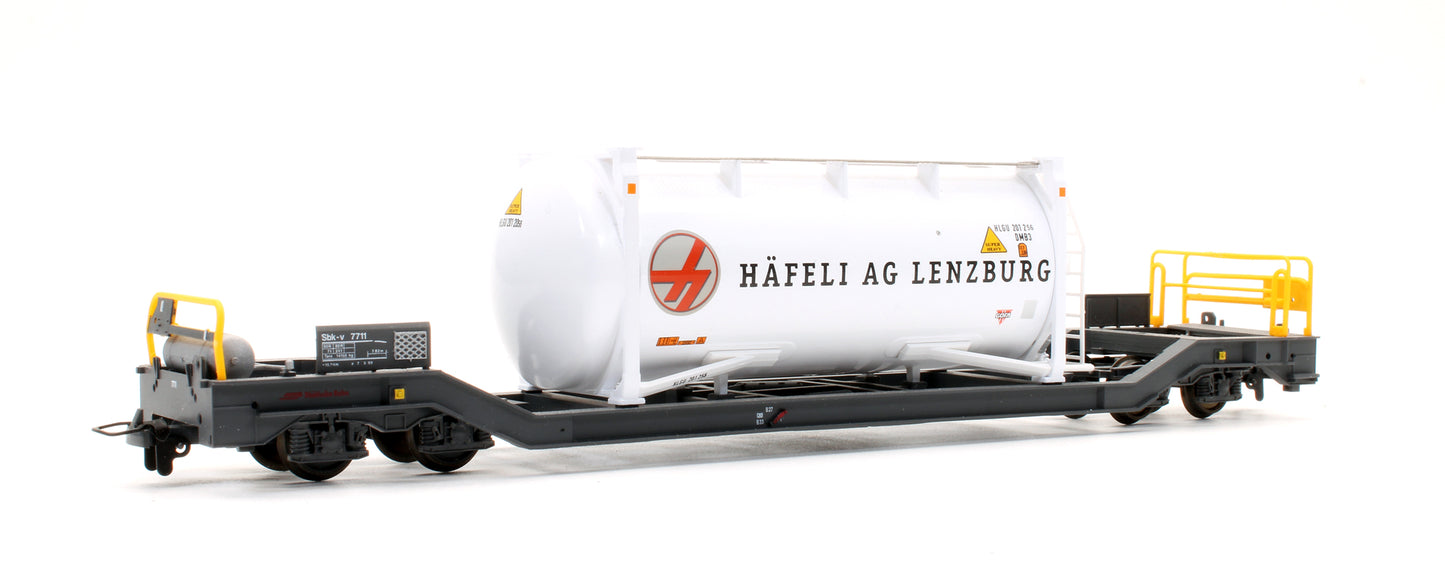 Pre-Owned RhB Sbk-v 7711 Container Wagon 'Hafeli'