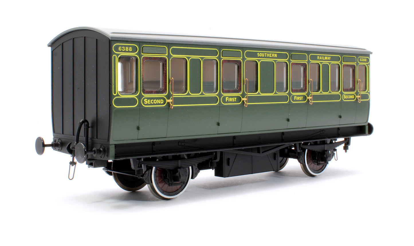 Stroudley 4 Wheel Electrically Lit Composite Southern Lined Green 6388 - Light Bar Fitted