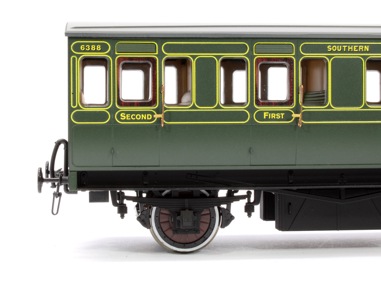 Stroudley 4 Wheel Electrically Lit Composite Southern Lined Green 6388 - Light Bar Fitted