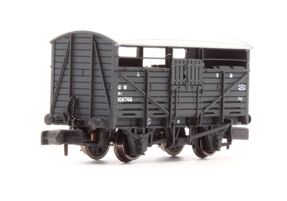 Pre-Owned 373-261B 8 Ton Cattle Wagon GWR Dark Grey No.106766