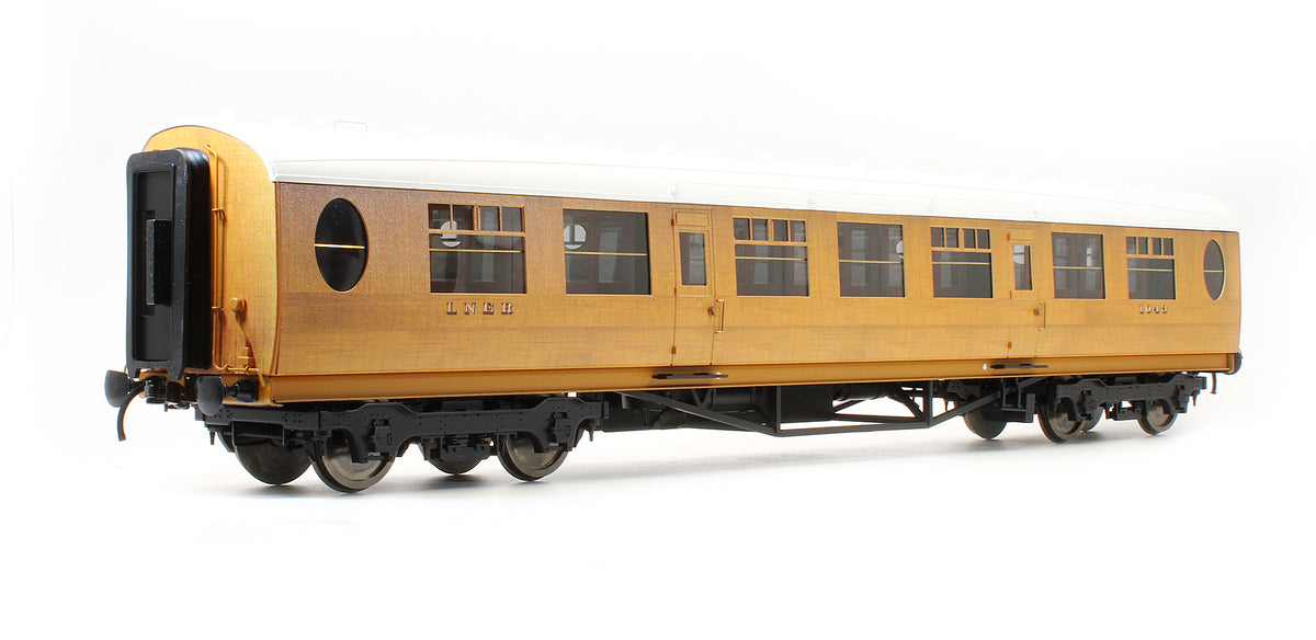 Pre-Owned LNER 63' Thompson Coach Teak Third Class (Dia 329) E1043 (Square Windows)