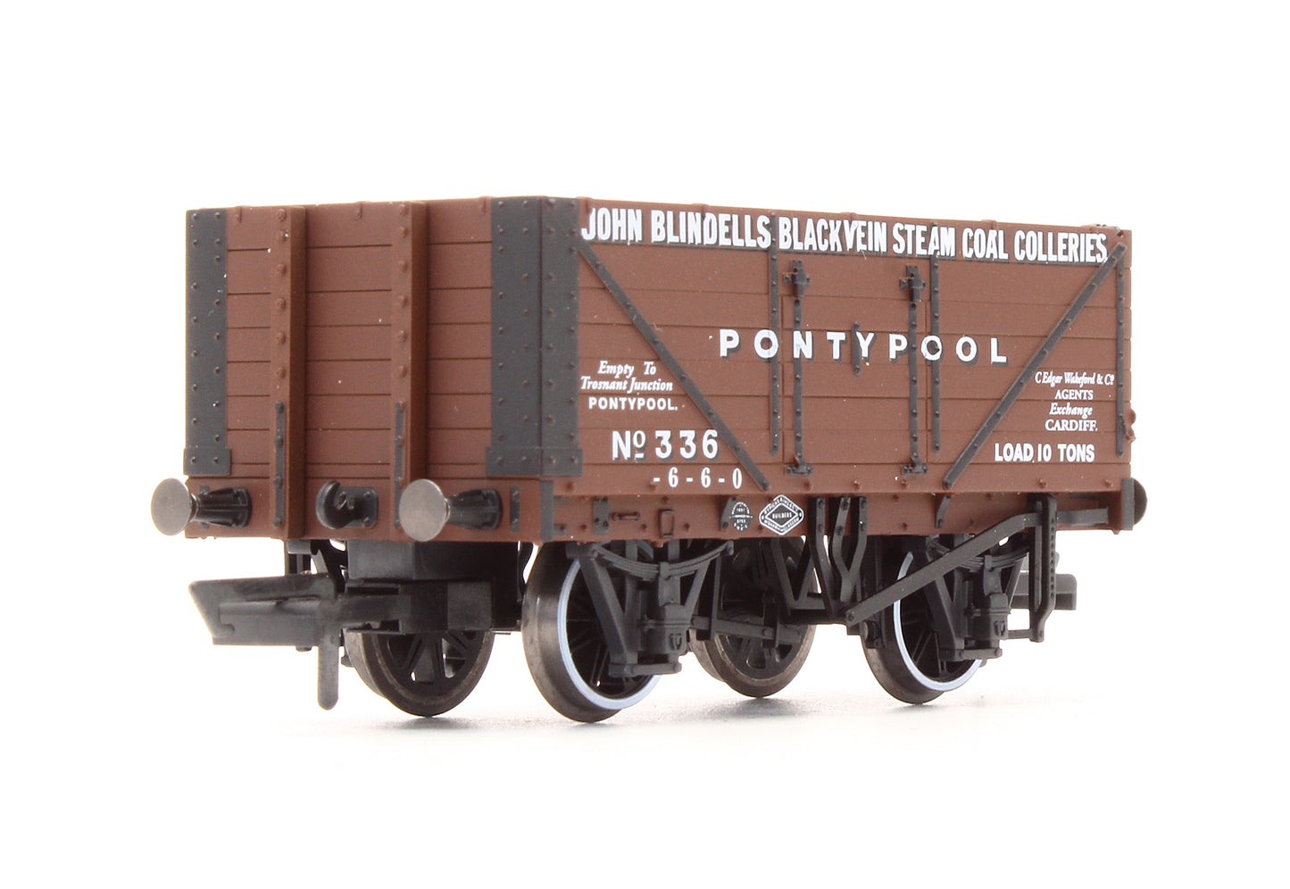 Pre-Owned OR76MW7008 'John Blindells Black Vein Steam Coal Colleries' 7 Plank Wagon No.336