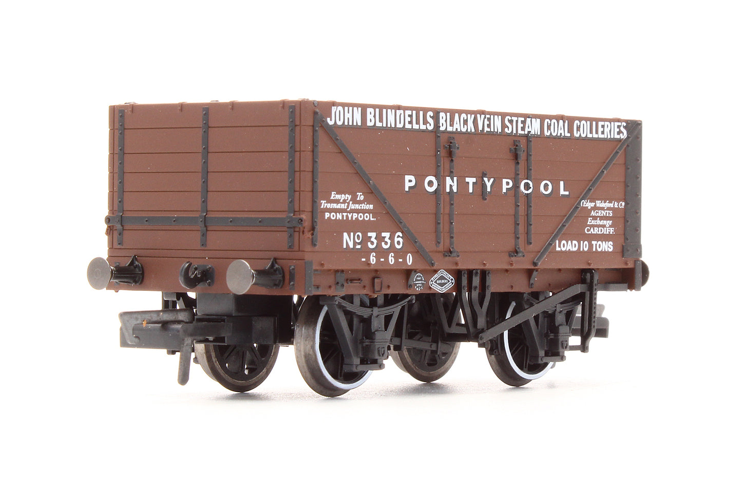 Pre-Owned OR76MW7008 'John Blindells Black Vein Steam Coal Colleries' 7 Plank Wagon No.336