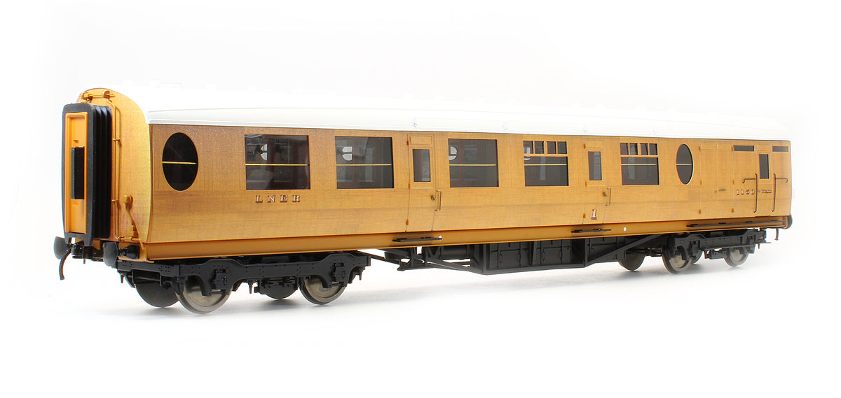 Pre-Owned LNER 63' Thompson Coach Teak Brake Composite (Dia 345) E1150 (Square Windows)