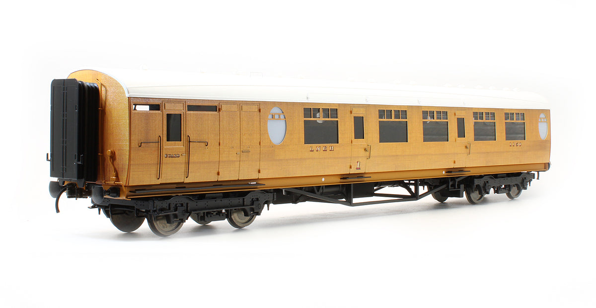 Pre-Owned LNER 63' Thompson Coach Teak Brake Composite (Dia 345) E1150 (Square Windows)