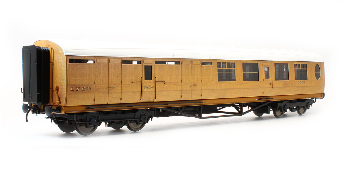 Pre-Owned LNER 63' Thompson Coach Teak Brake Third (Dia 346) E1927 (Square Windows)