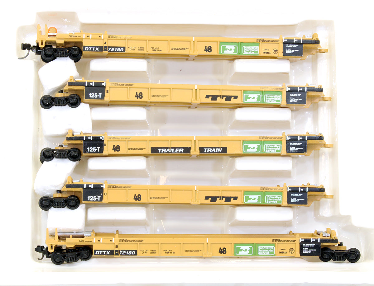 Pre-Owned 305' Thrall 5-Unit Articulated Double Stack Car Burlington Northern - Road #72180
