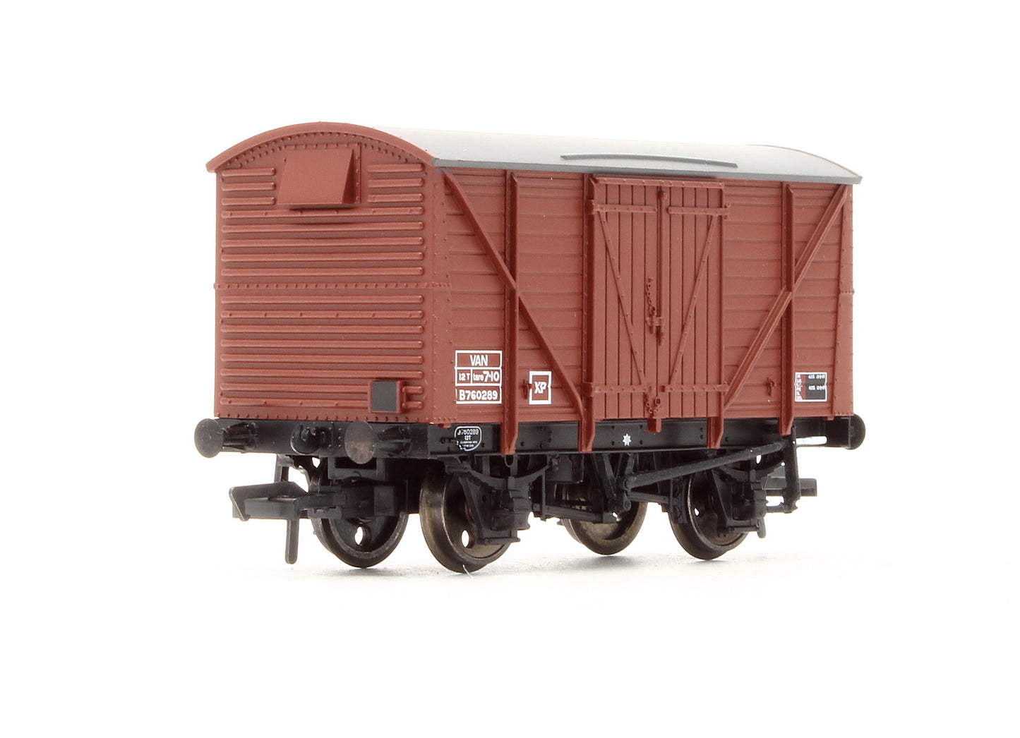Pre-Owned 38-161B 12T Planked Ventilated Van BR Bauxite (Late) 'B760289'