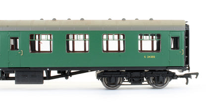 Pre-Owned BR (SR) Green MK1 2nd Class Coach 'S24305' (With Lights)