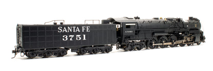Pre-Owned ATSF Northern 4-8-4 Santa Fe Steam Locomotive - Road #3751 - DCC Sound