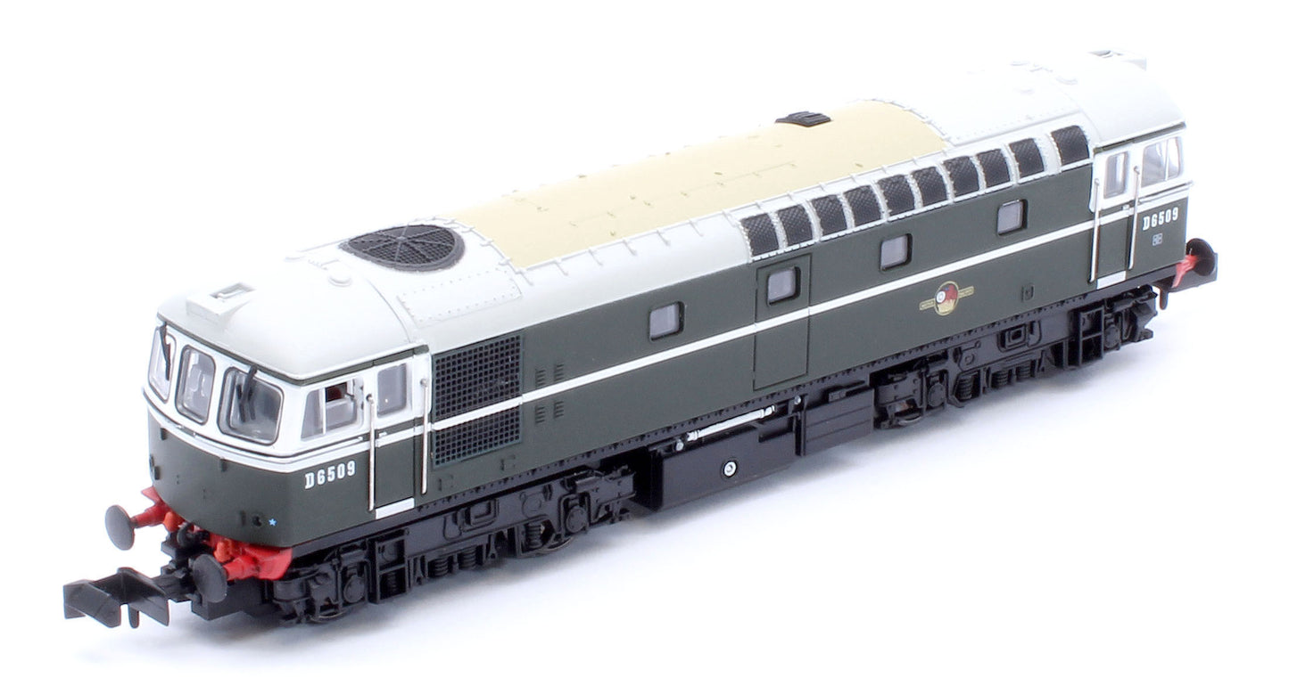 2D-001-009 Class 33/0 D6509 BR Green No Yellow Warning Panel Diesel Locomotive