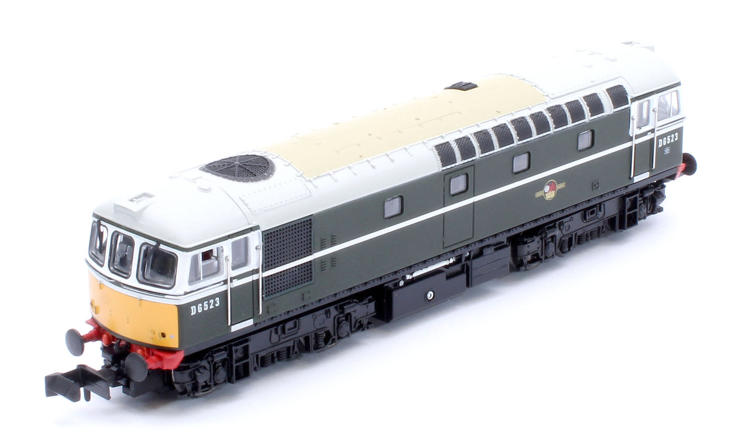 2D-001-010 Class 33/0 D6523 BR Green Small Yellow Panels Diesel Locomotive