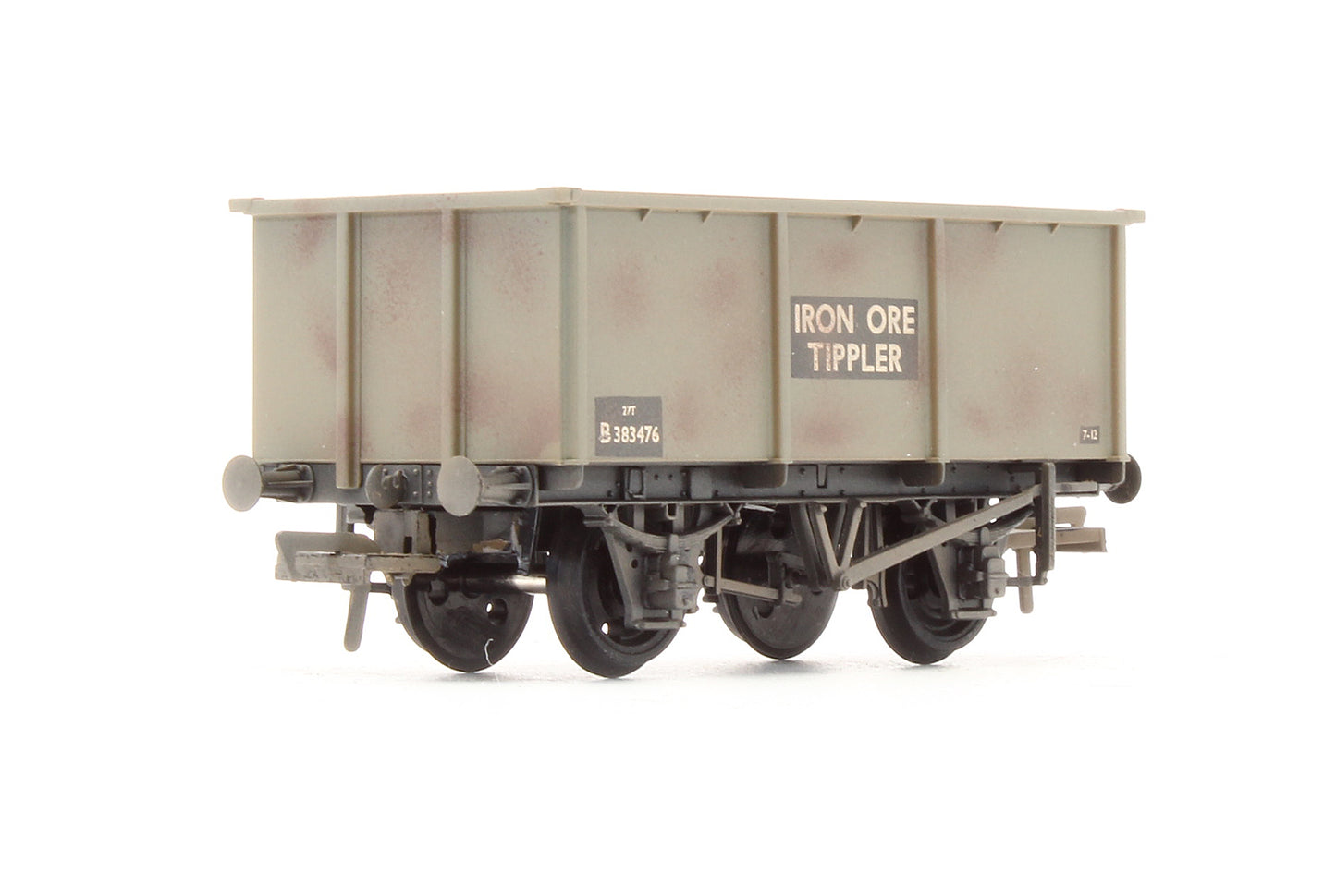 Pre-Owned 37-277 27 Ton Steel Tippler Wagon 'Iron Ore' Grey B383476 - Weathered