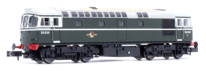 2D-001-009D Class 33/0 D6509 BR Green No Yellow Warning Panel Diesel Locomotive - DCC Fitted