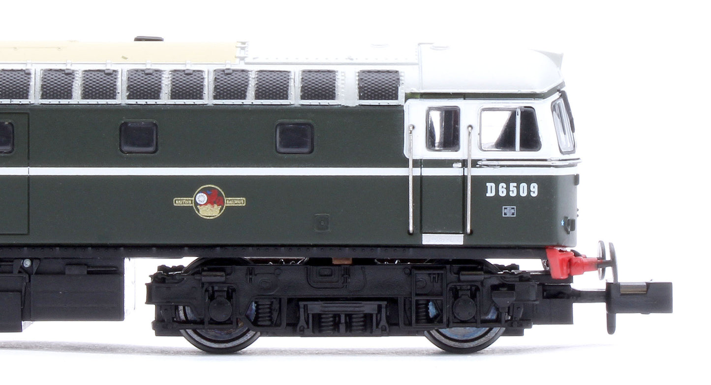 2D-001-009 Class 33/0 D6509 BR Green No Yellow Warning Panel Diesel Locomotive