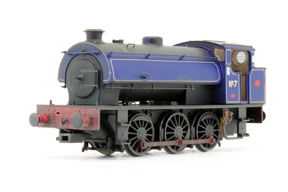 NCB 0-6-0 J94 Littleton Colliery Lined Blue No.7 Steam Locomotive - Lightly Weathered