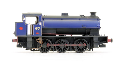 NCB 0-6-0 J94 Littleton Colliery Lined Blue No.7 Steam Locomotive - Lightly Weathered