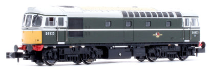 2D-001-010D Class 33/0 D6523 BR Green Small Yellow Panels Diesel Locomotive - DCC Fitted