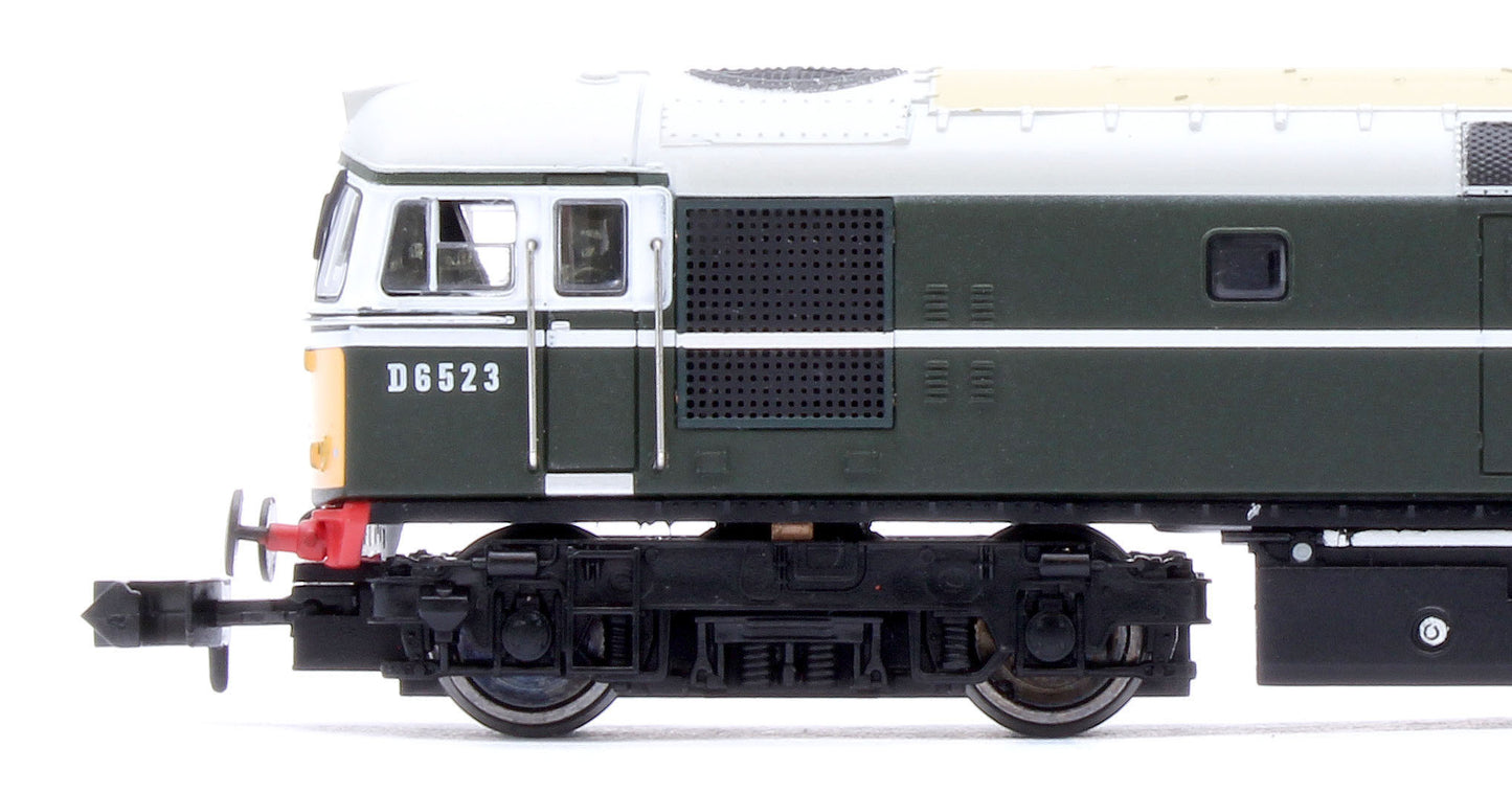 2D-001-010 Class 33/0 D6523 BR Green Small Yellow Panels Diesel Locomotive
