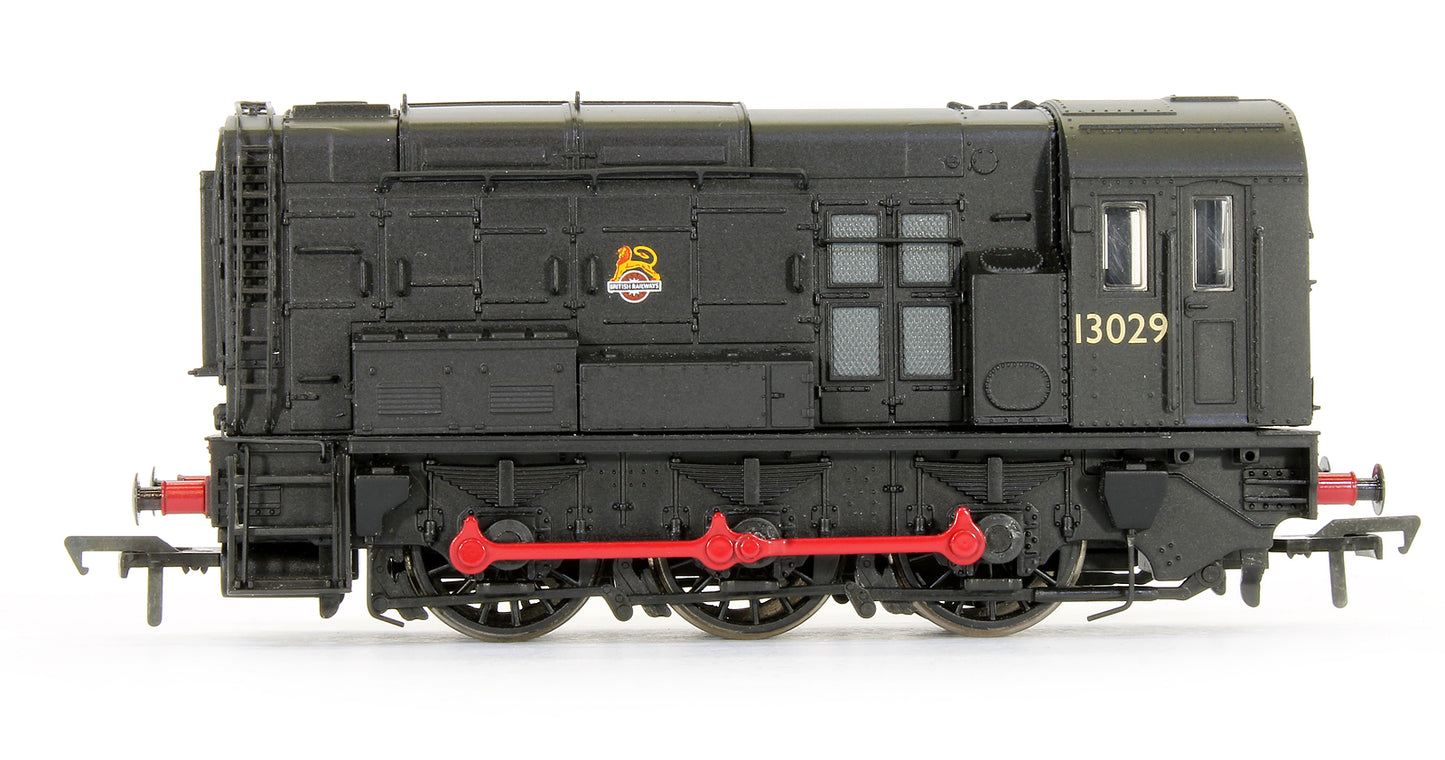 Pre-Owned Class 08 '13029' BR Black Early Emblem Hinged Door Type Diesel Shunter Locomotive
