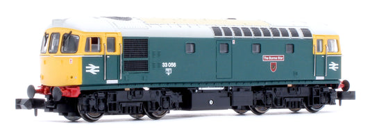 Class 33/0 33056 BR Blue Full Yellow Ends The Burma Star Diesel Locomotive - DCC Fitted