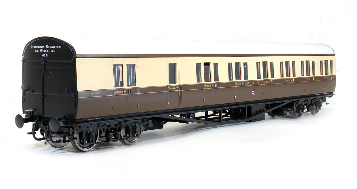 Pre-Owned Suburban B 2 Coach Set GWR Leamington Stafford Worcs #2 Chocolate & Cream