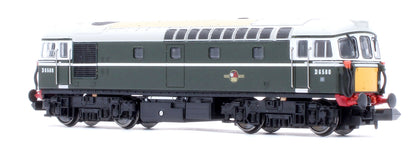 Pre-Owned 2D-001-024 Class 33/1 D6580 BR Green Very Small Yellow Panels Diesel Locomotive