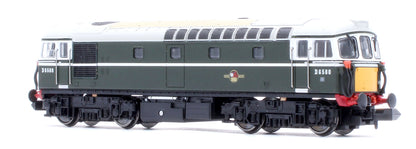 2D-001-024 Class 33/1 D6580 BR Green Very Small Yellow Panels Diesel Locomotive