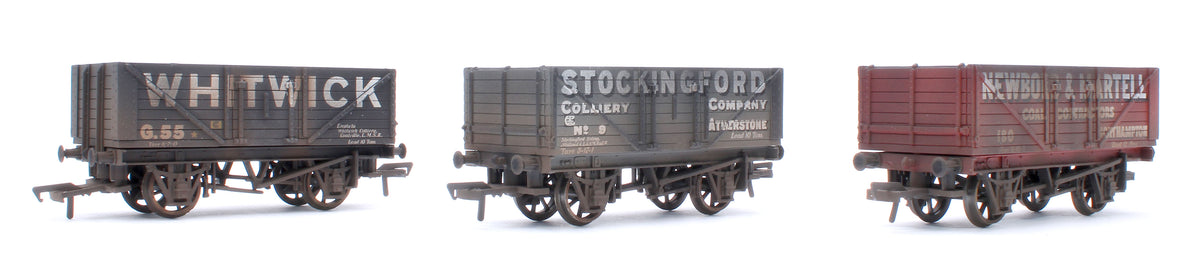Pre-Owned Set Of 3 Coal Trader Classics (East Midlands) Open Wagons - Weathered