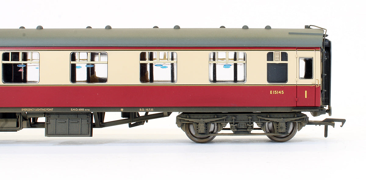 Pre-Owned BR MK1 Corridor Composite CK Coach Crimson & Cream 'E15145' (Weathered)