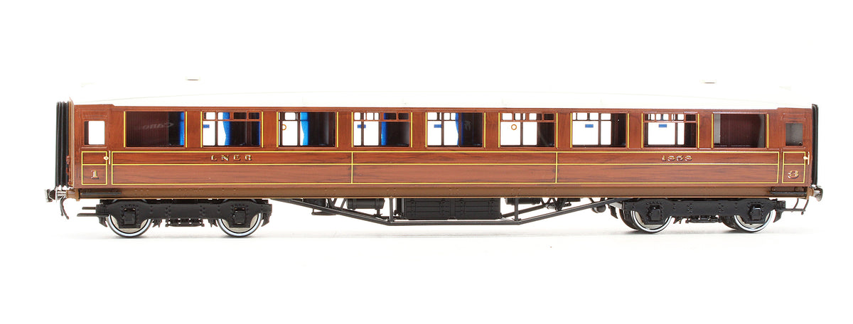 Pre-Owned LNER Teak Gresley 1st / 3rd Coach No.1858