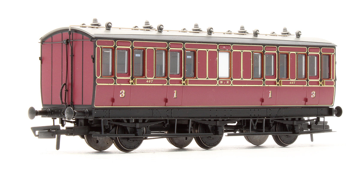Pre-Owned Hattons Originals Genesis Pack of 4 coaches (4BT, 4T, 6CL, 6BT) in Midland Railway Crimson Lake